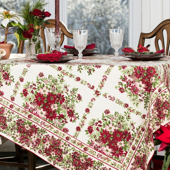 April Cornell Tablecloth Tis the Season 54x54 NWT - Picture 3 of 4